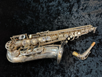 Photo Vintage 1975 Selmer Paris Original Silver Plate Mark VII Alto Saxophone, Serial #241599